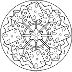 Coloriage mandala hiver