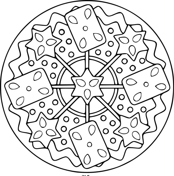 Winter Mandala coloring page