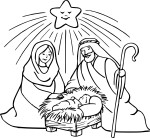 Disegno di Maria e Giuseppe da colorare