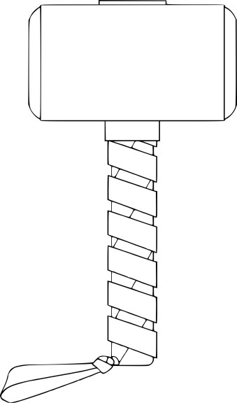 Disegno di Martello di Thors da colorare