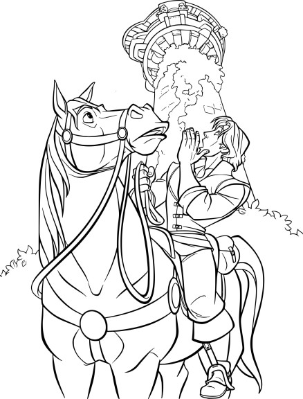 Maximus Rapunzel coloring page