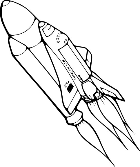 Coloriage navette spaciale