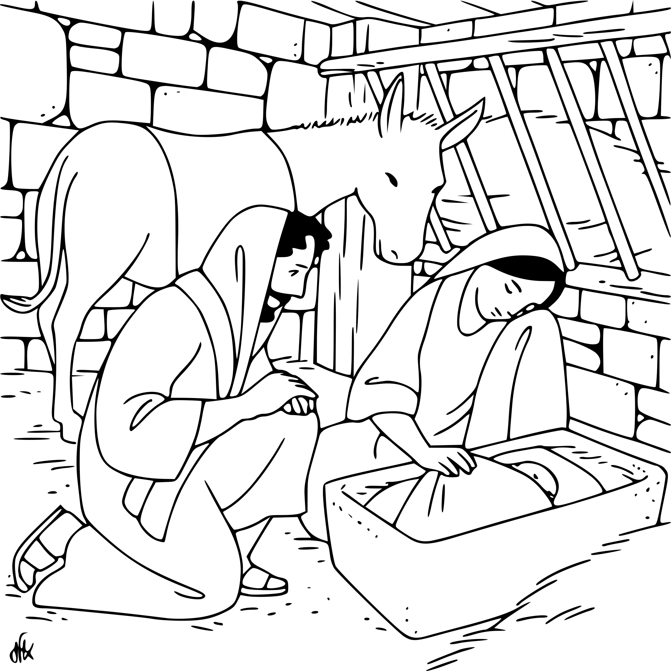 Christian Christmas coloring page