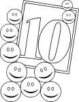 Number 10 coloring page