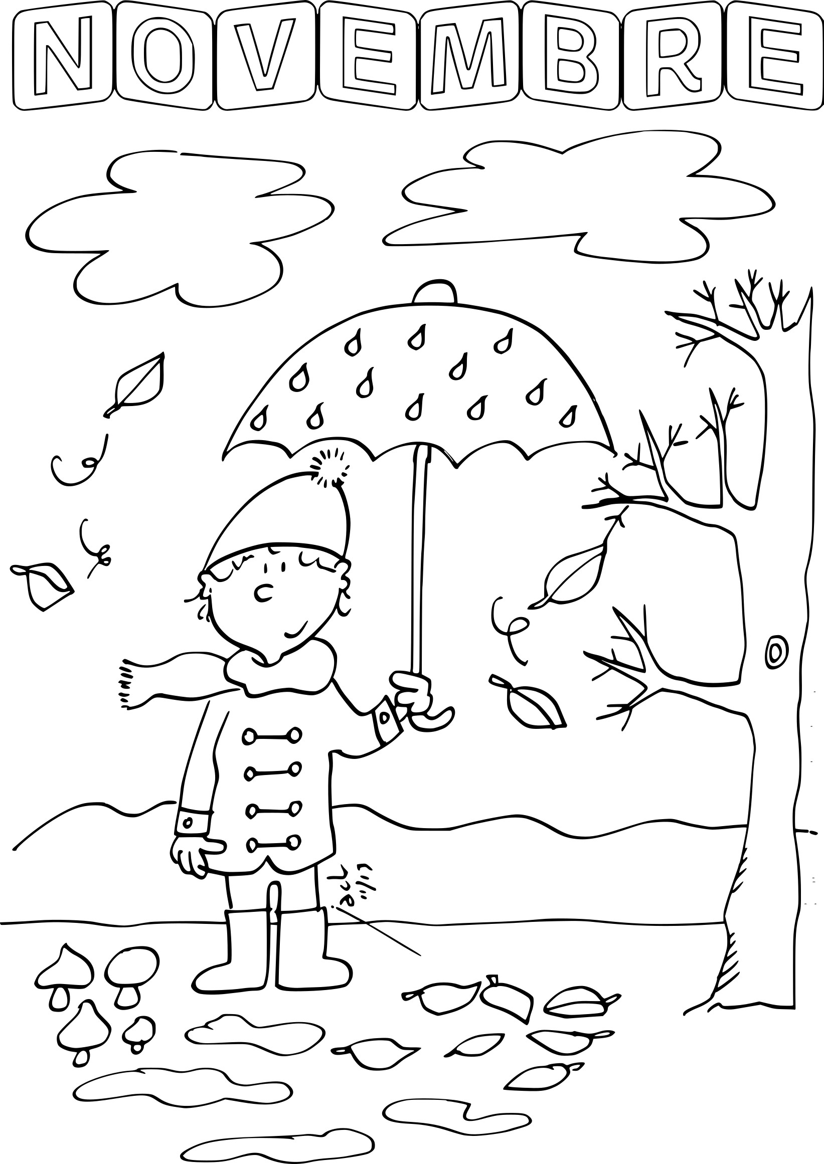 November coloring page