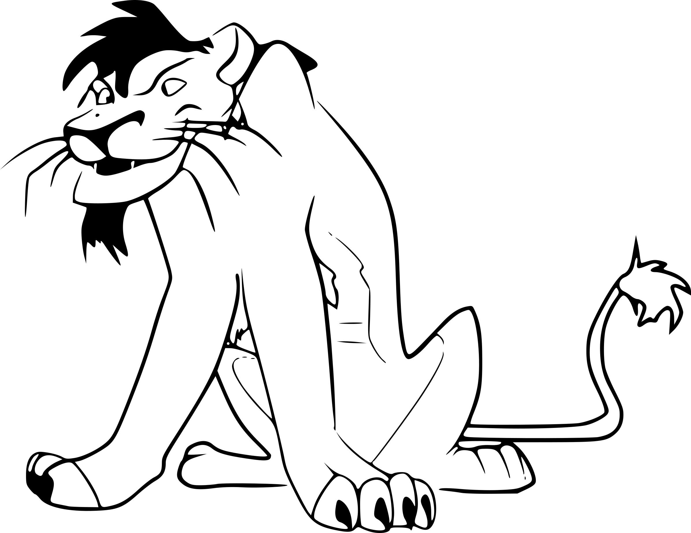 Nuka The Lion King 2 coloring page
