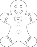 Gingerbread coloring page