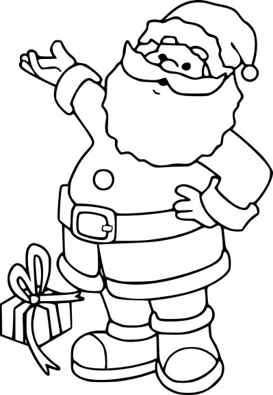 Disegno di Babbo Natale da colorare