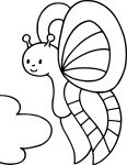 Kindergarten Butterfly coloring page