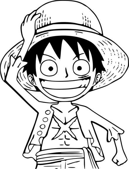 Coloriage petit One Piece