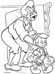 Coloriage Pinocchio Geppetto