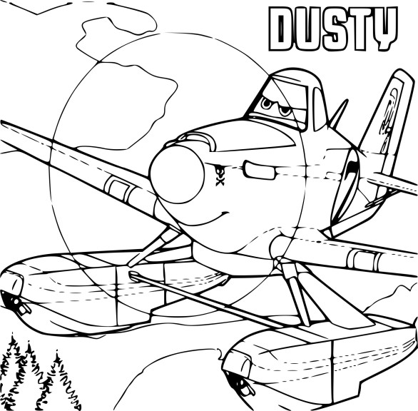 Planes Dusty coloring page