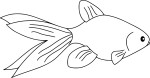 Disegno di Pesce rosso da colorare