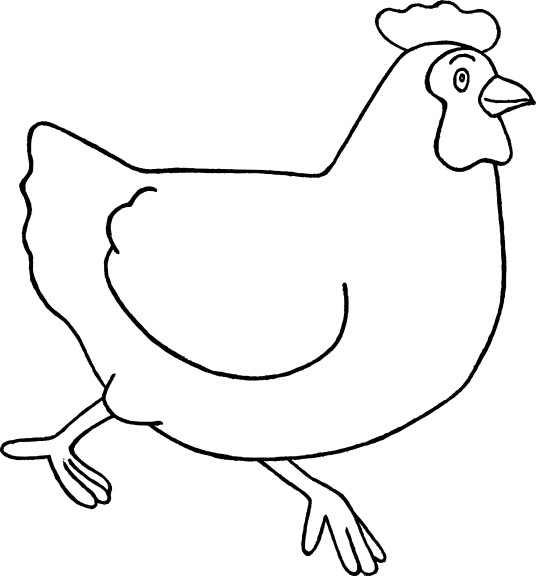 Chicken coloring page