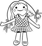 Doll coloring page