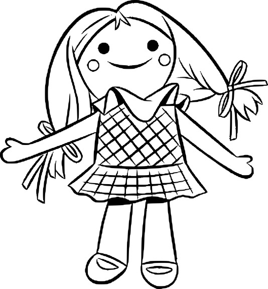 Doll coloring page