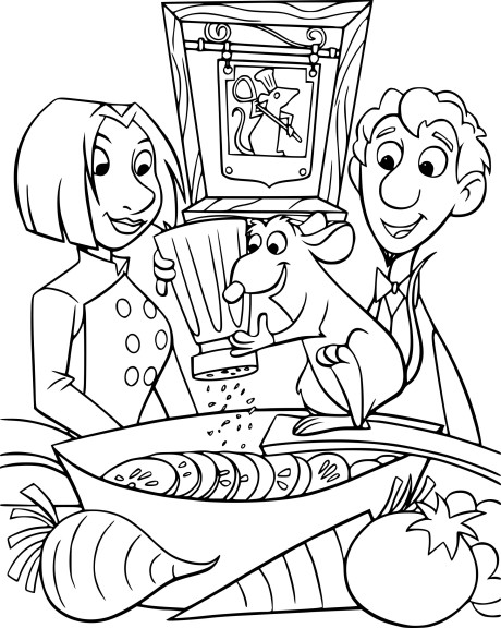 Coloriage ratatouille à imprimer