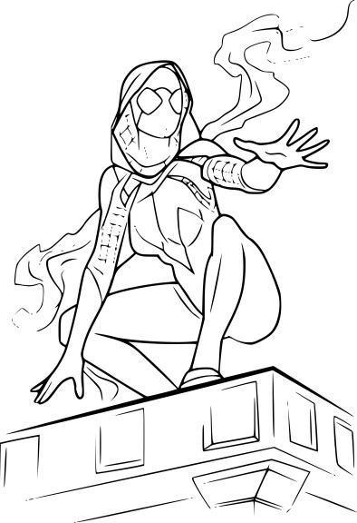 Coloriage Spider-Gwen