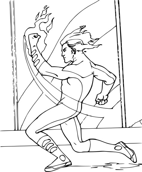 Human Torch coloring page