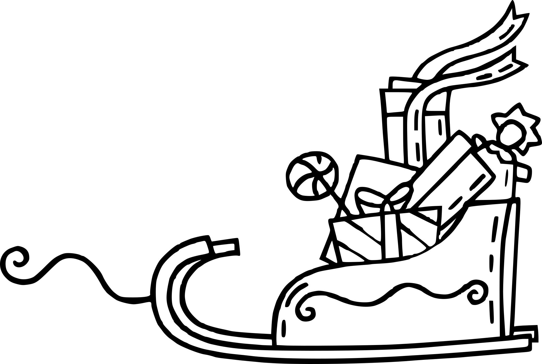 Christmas Sleigh coloring page