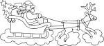 Santas Sleigh coloring page