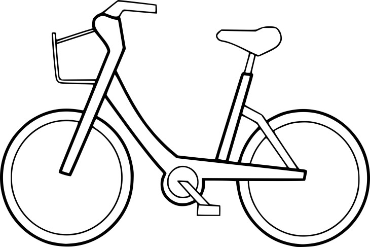 Disegno di La bicicletta da colorare