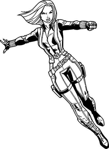 Black Widow coloring page