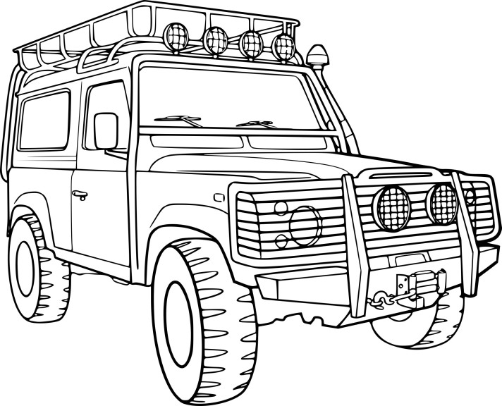 Coloriage voiture 4x4