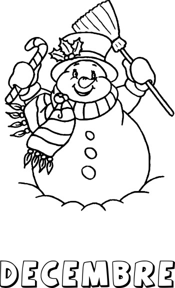 December Free coloring page