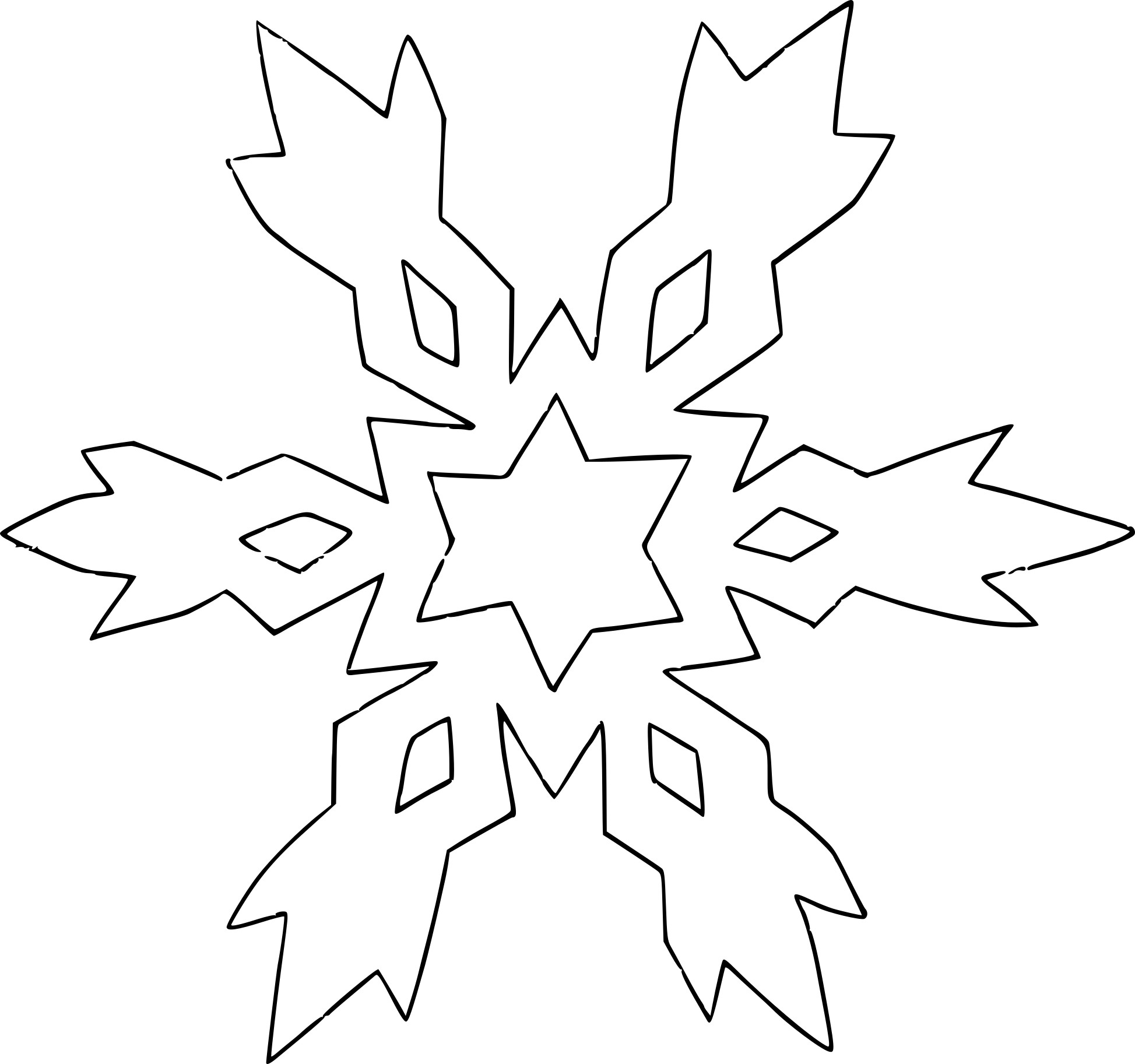 Free Snowflake coloring page