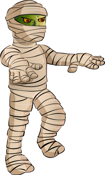 Disegno di La mummia di Halloween da colorare