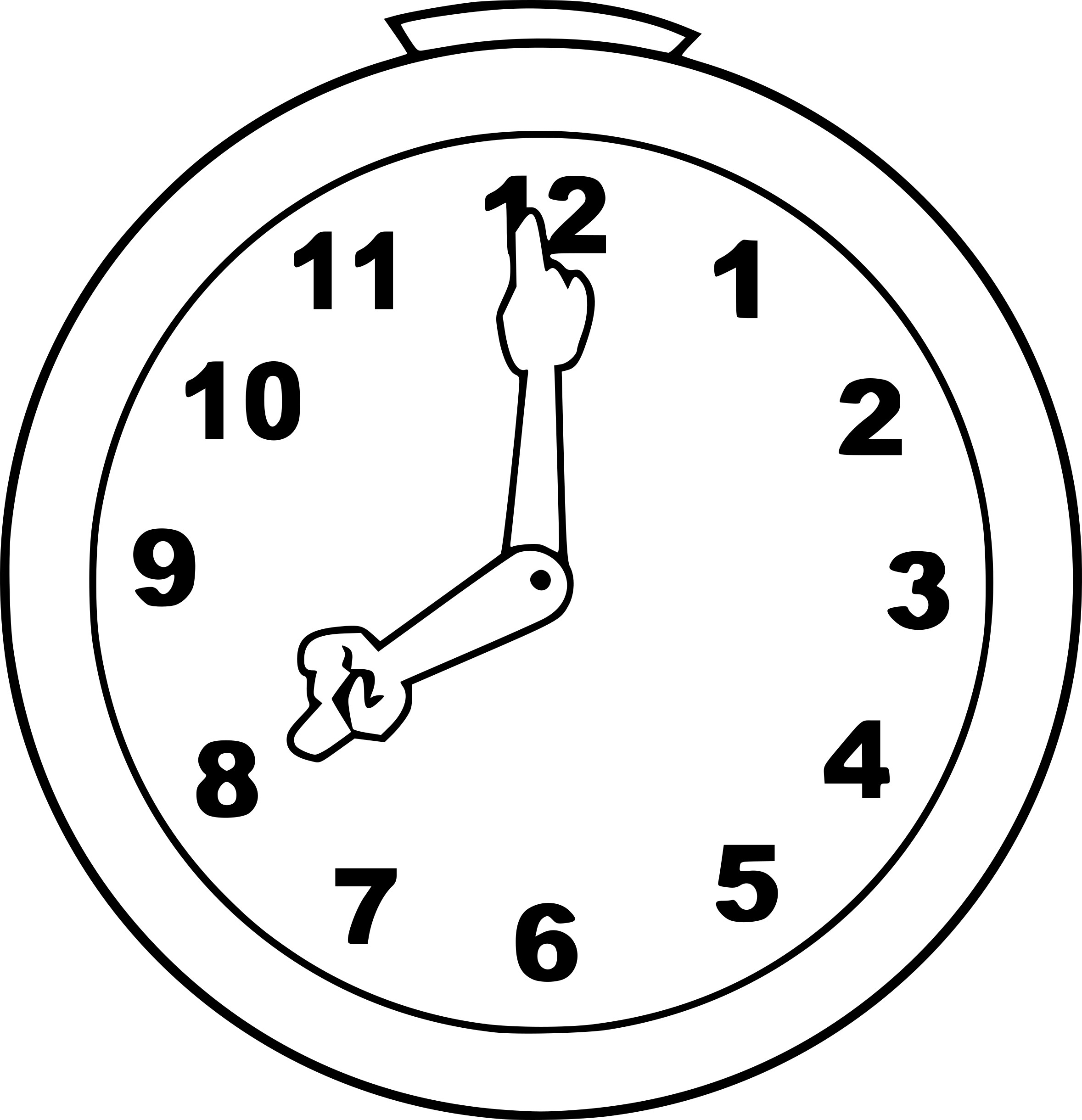 Free Clock coloring page