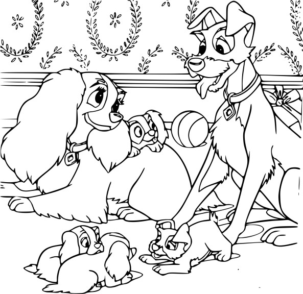 Beauty And The Tramp Free coloring page