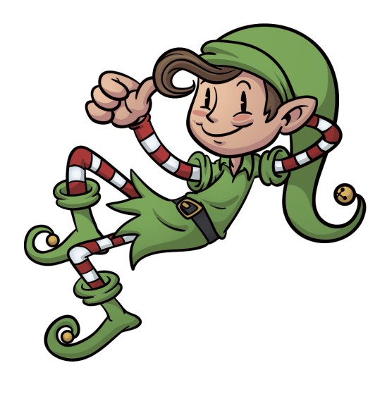 Disegno di Elfo di Natale da colorare