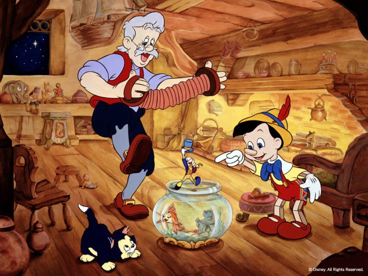 Disegno di Pinocchio Geppetto da colorare