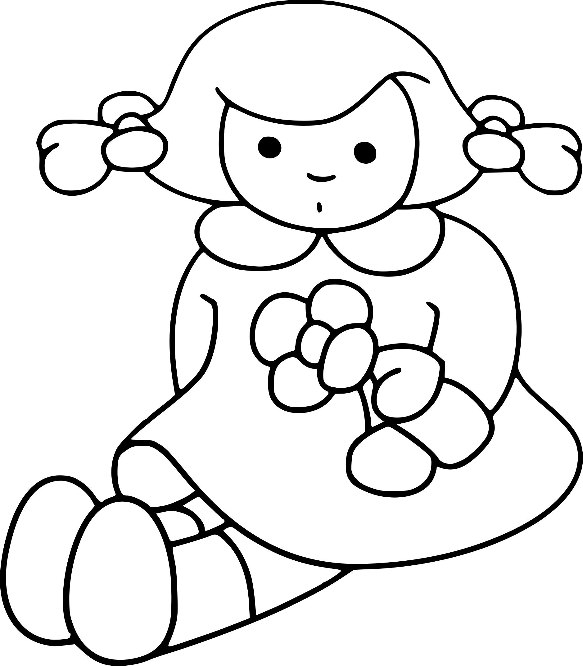 Free Doll coloring page