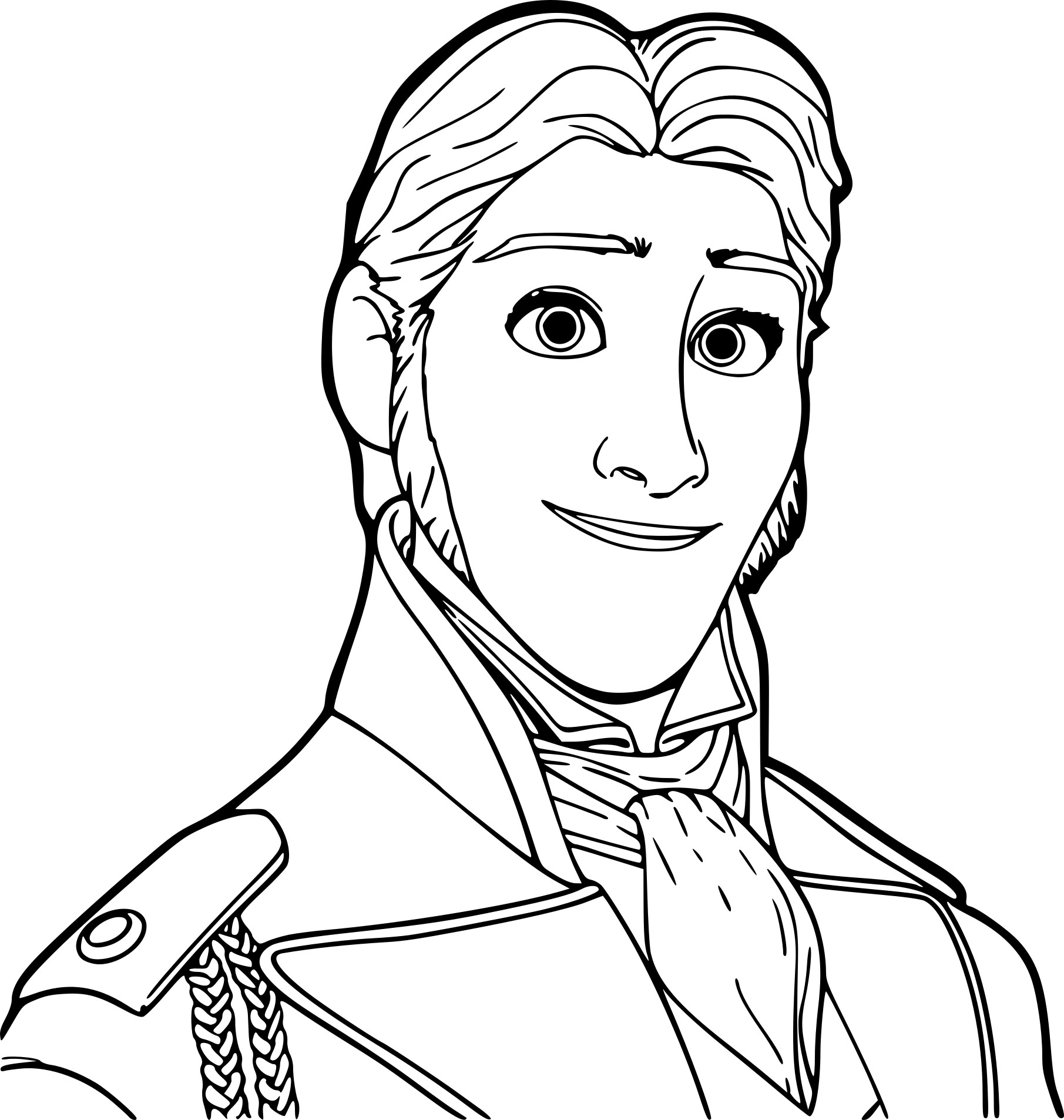 Prince Hans drawing and coloring page
