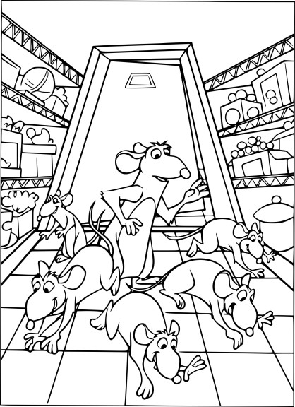 Ratatouille coloriage