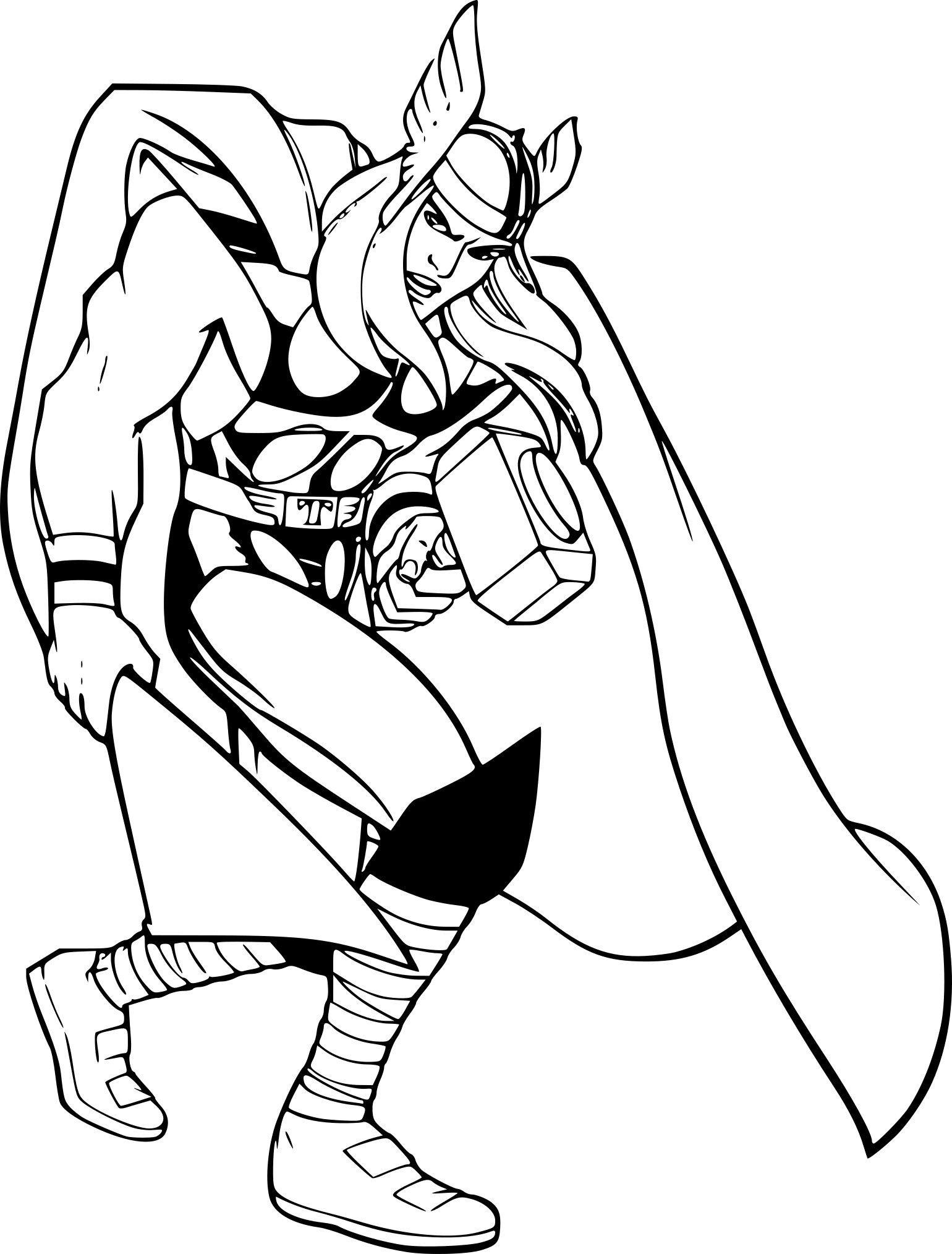 Free Thor coloring page