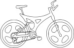 Bike drawing and coloring page