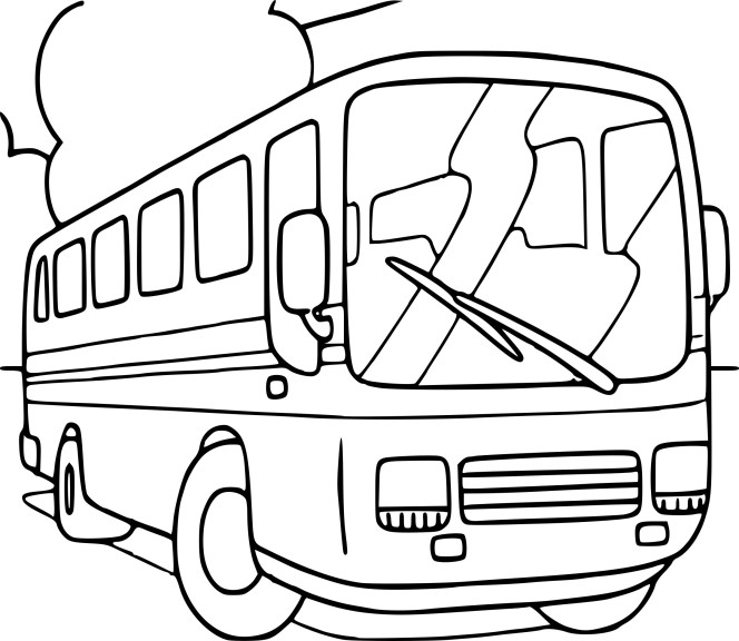 Free Bus coloring page