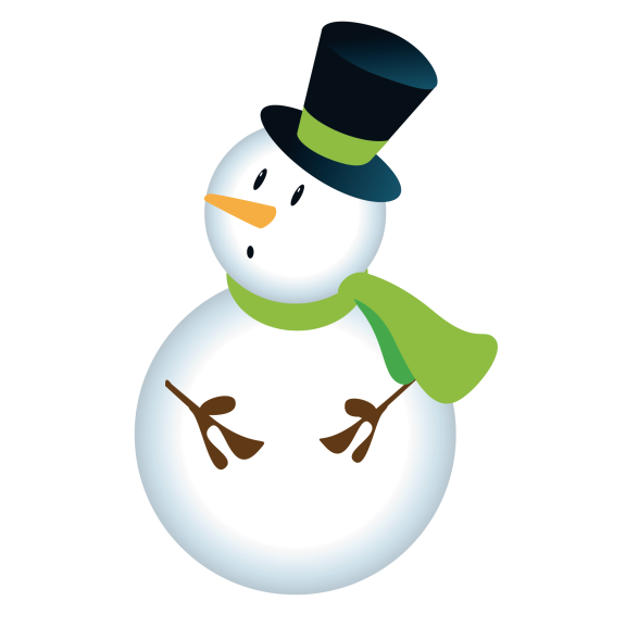 Snowman drawing and