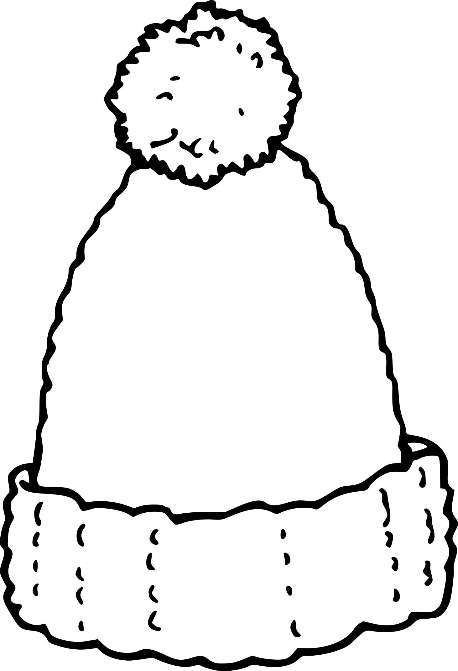 Free Winter Hat coloring page