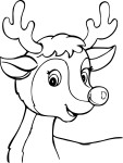 Disegno di Cervo di Natale gratuito da colorare