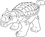 Disegno di Dinosauro Anchilosauro da colorare