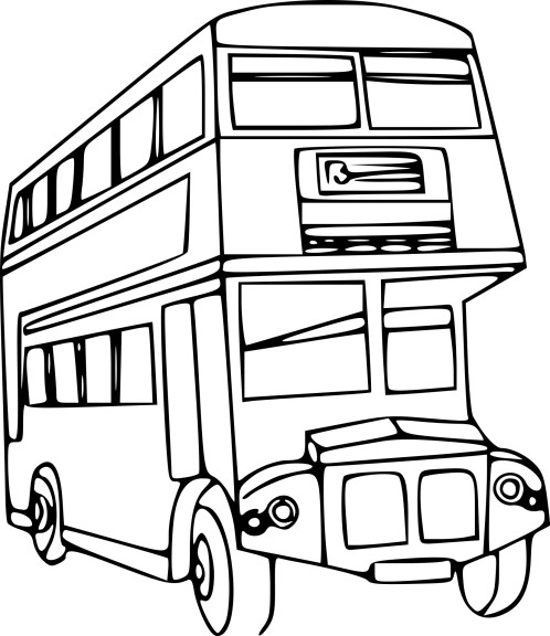 Bus coloring page