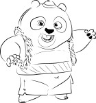 Bao Kung Fu Panda 3 coloring page