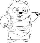 Disegno di Bao Kung Fu Panda 3 da colorare