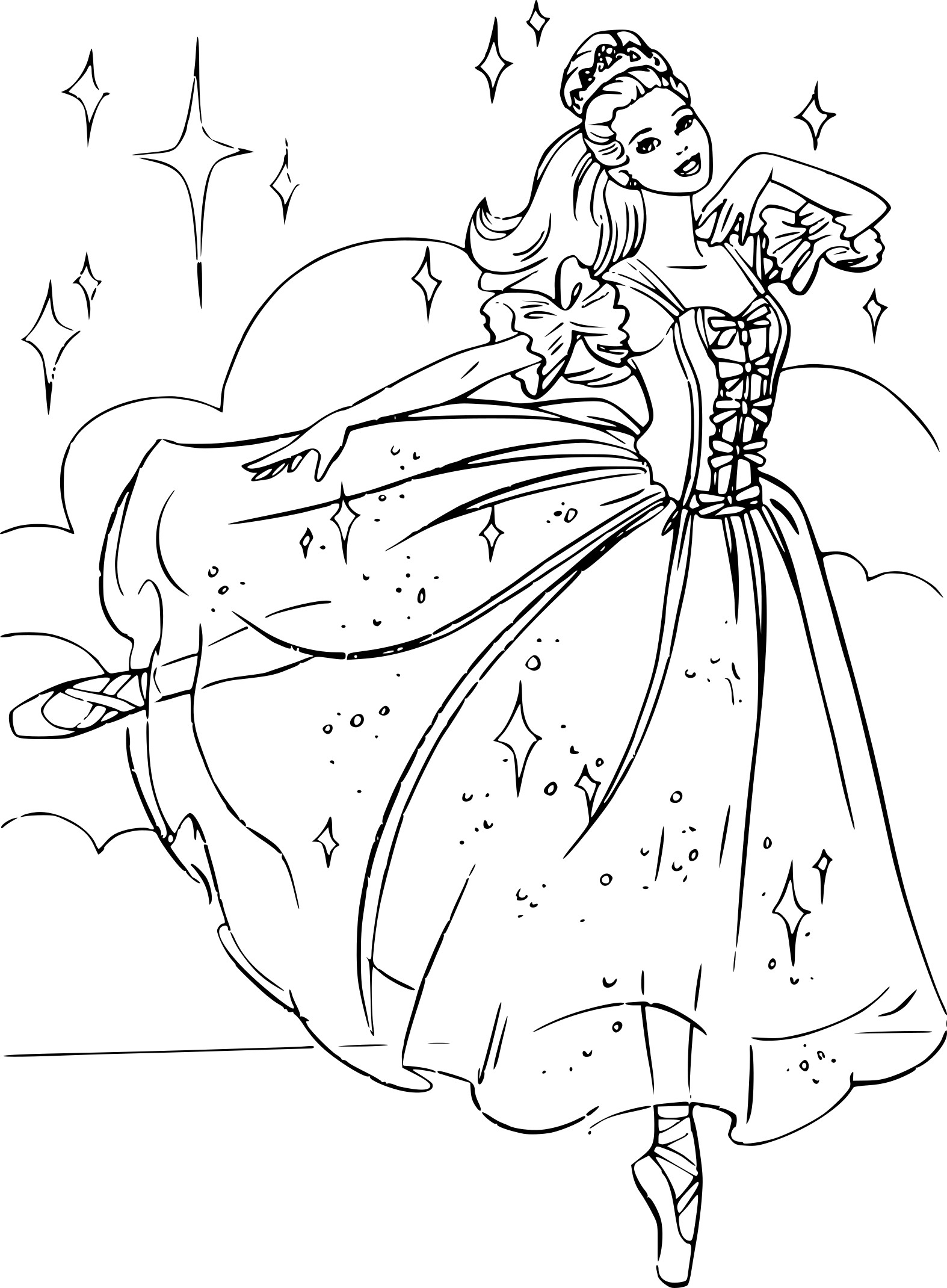 Prom Barbie coloring page
