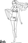 Barbie At The Beach Printable coloring page